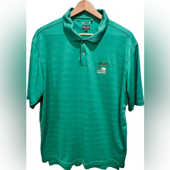 Adidas Climacool Golf Polo Shirt Green, 2008 U.S. Open Torrey Pines Embroidery - Picture 1 of 8